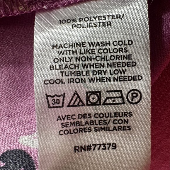 Ann Taylor Square Neck FLutter Sleeve Lavendar & Red Floral Blouse Size M - Picture 6 of 8